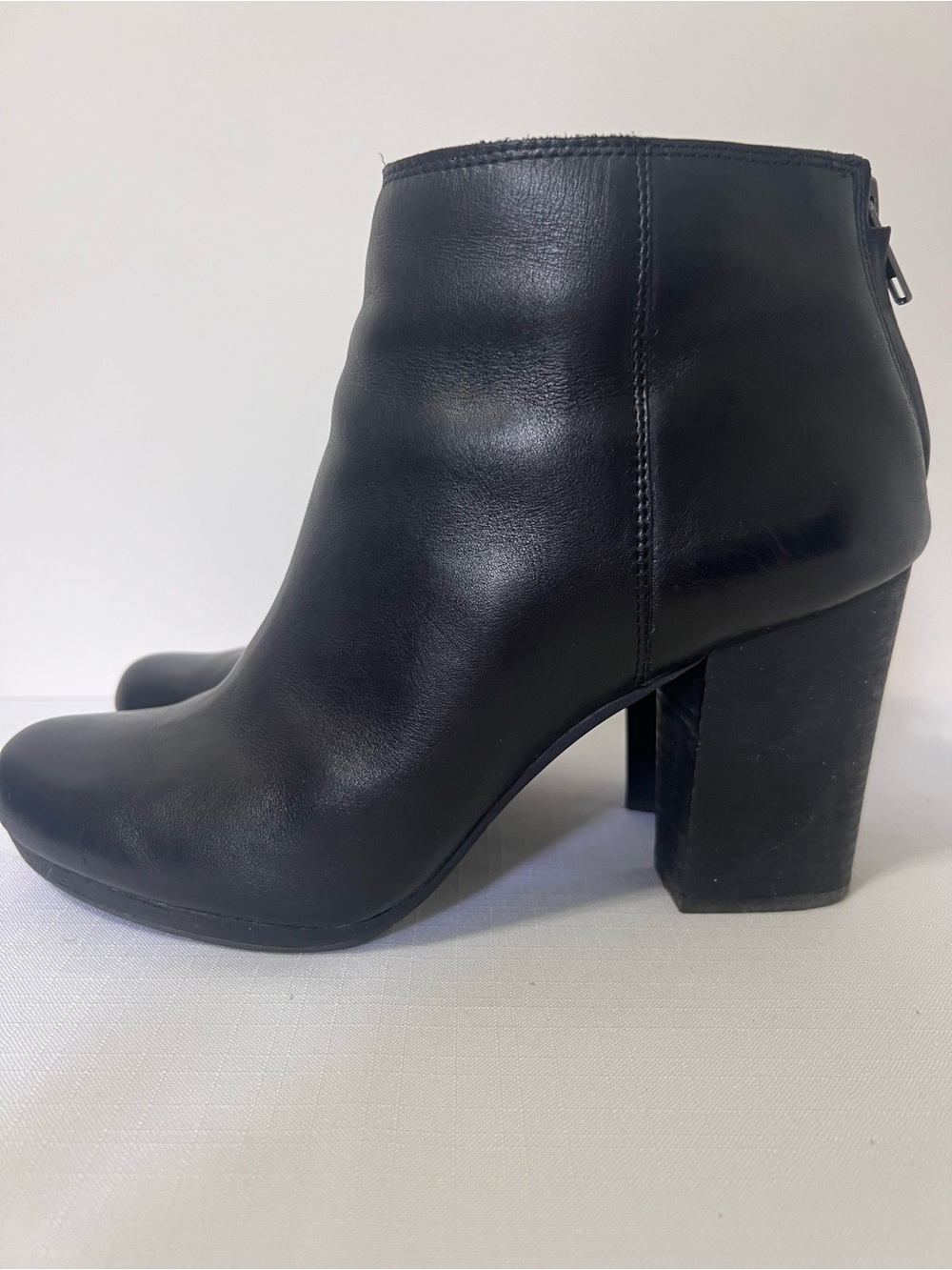 Madewell The Caleb Black Leather Block Heel Ankle Boots Witchy Moto Whimsygoth 9 - Picture 7 of 14